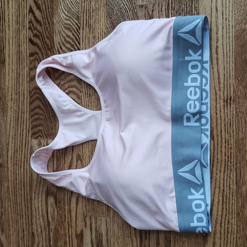 (L/XL) Reebok Pastel Padded Support Wireless Sports Bra Racerback Activewear
